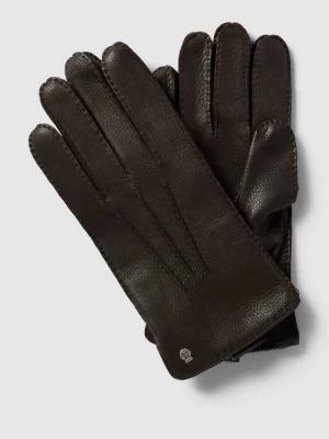 Rękawiczki z detalem z logo model ‘Garmisch’ Roeckl