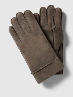 Rękawiczki z detalem z logo Roeckl