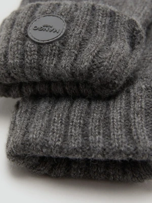 Rękawiczki z dzianiny szary - Dzieci -  lata - MANGO KIDS