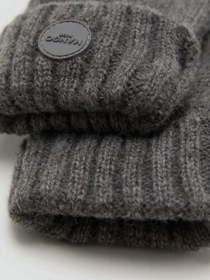 Rękawiczki z dzianiny szary - Dzieci -  lata - MANGO KIDS