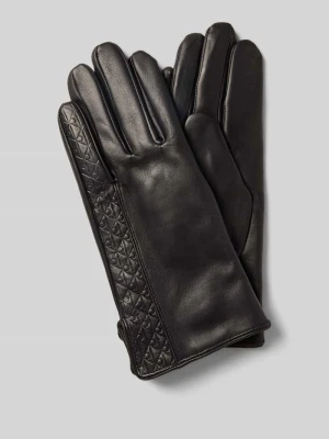 Rękawiczki z imitacji skóry z dodatkiem wełny model ‘Paneled’ CK Calvin Klein