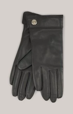 Rękawiczki z jagnięcej skóry w kolorze czarnym Joop