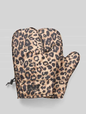 Rękawiczki z jednym palcem i wyhaftowanym logo MADS NØRGAARD