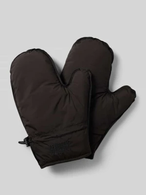 Rękawiczki z jednym palcem i wyhaftowanym logo MADS NØRGAARD