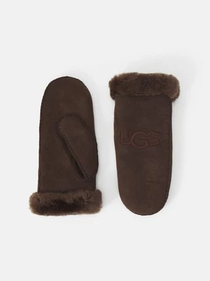 Rękawiczki z jednym palcem UGG ciemnobrązowy