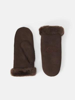Rękawiczki z jednym palcem UGG ciemnobrązowy