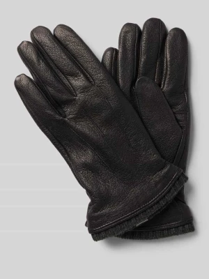 Rękawiczki z koziej skóry z rękawiczkami bez palców z dzianiny EEM