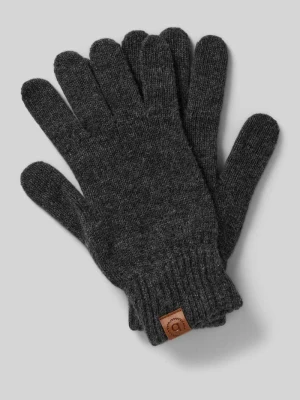 Rękawiczki z mieszanki bawełny i wiskozy z domieszką kaszmiru model ‘solid’ Bugatti