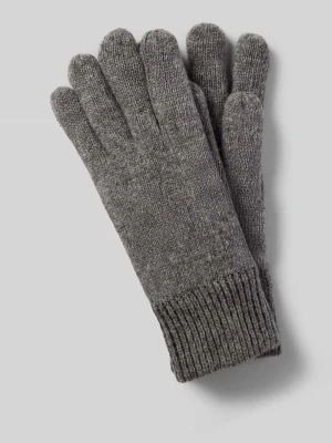 Rękawiczki z mieszanki wełny z prążkowanymi ściągaczami Barbour Ciemnoniebieski