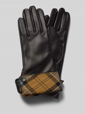 Rękawiczki z naturalnej skóry ze skóry bydlęcej model 'LADY JANE' Barbour Czarny