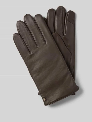 Rękawiczki z palcami z aplikacją z logo model ‘Boston’ Roeckl