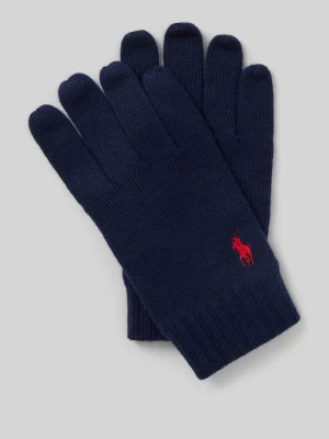 Rękawiczki z palcami z czystej wełny Polo Ralph Lauren