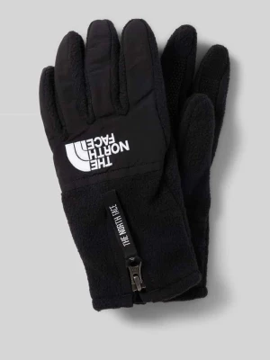 Rękawiczki z polaru z wyhaftowanym logo i zamkiem błyskawicznym The North Face