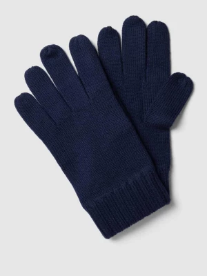 Rękawiczki z prążkowanymi wykończeniami Polo Ralph Lauren