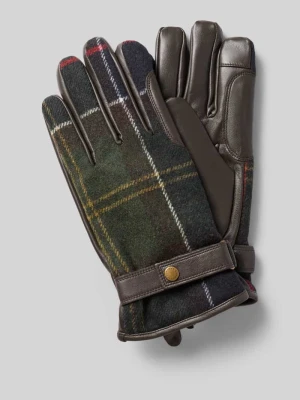 Rękawiczki ze skóry bydlęcej Barbour Khaki