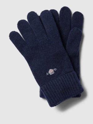 Rękawiczki z wyhaftowanym logo Gant
