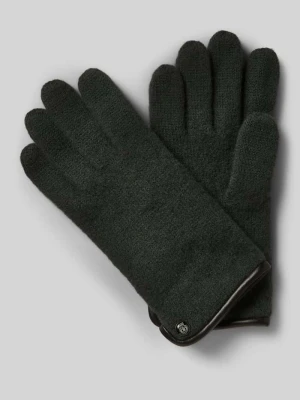 Rękawiczki z żywej wełny z herbem Roeckl