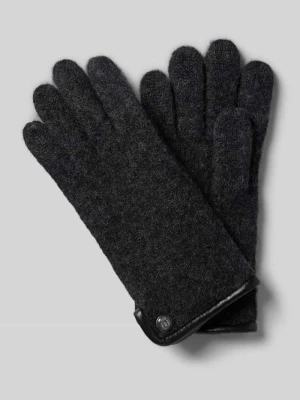 Rękawiczki z żywej wełny z herbem Roeckl