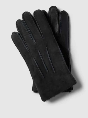 Rękawiczki ze skóry jagnięcej z detalem z logo model ‘CONTRAST’ Ugg
