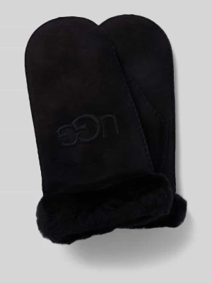 Rękawiczki ze skóry jagnięcej z wyhaftowanym logo Ugg