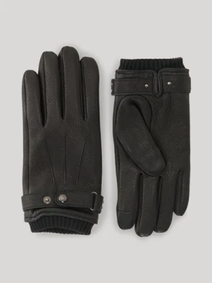 Rękawiczki ze skóry koziej w kolorze czarnym Joop