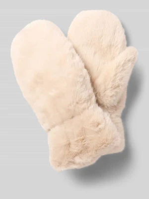 Rękawiczki ze sztucznego futra model 'EBNA' Ichi Beżowy