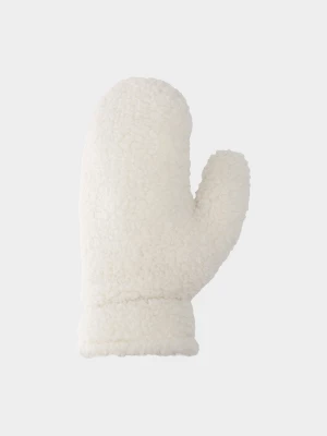 Rękawiczki zimowe z jednym palcem uniseks - kremowe 4F