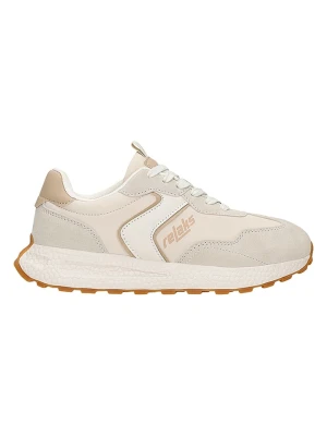 Relaks Skórzane sneakersy w kolorze biało-beżowym rozmiar: 39