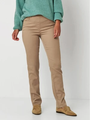 Relaxed by TONI Spodnie "Alice" w kolorze beżowym rozmiar: 24