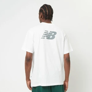 New Balance Relaxed Logo T-Shirt mężczyźni T-Shirty i Polo biały rozmiar Odzież