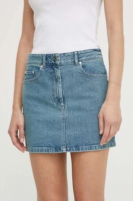 Remain spódnica jeansowa kolor niebieski mini prosta