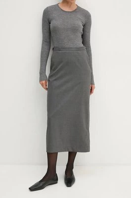 Remain spódnica z domieszką wełny Suiting Midi Skirt kolor szary midi ołówkowa 5018931959