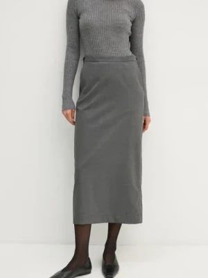 Remain spódnica z domieszką wełny Suiting Midi Skirt kolor szary midi ołówkowa 5018931959