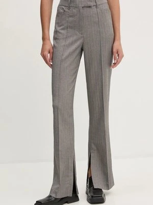 Remain spodnie Herringbone Slim Pants damskie kolor szary szerokie high waist 5018733038