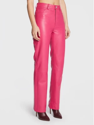Remain Spodnie skórzane Lynn Leather RM1510 Różowy Regular Fit