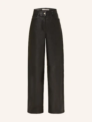 Remain Spodnie Skórzane schwarz