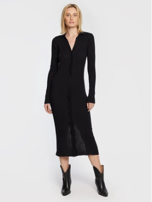 Remain Sukienka dzianinowa Refined RM1735 Granatowy Slim Fit
