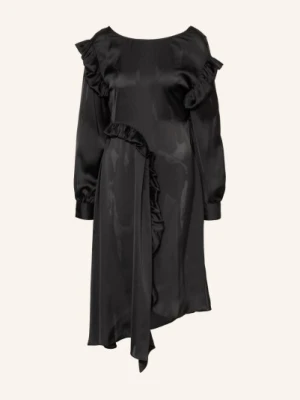 Remain Sukienka Satynowa schwarz