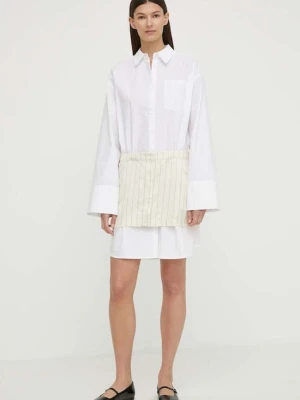 Remain sukienka z domieszką lnu