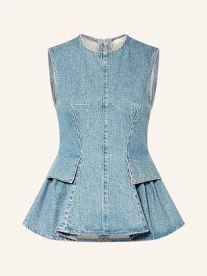 Remain Top Jeansowy Peplum blau