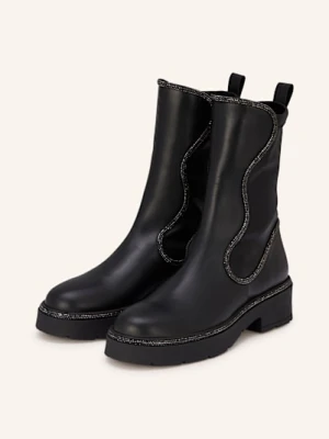 Rene Caovilla Botki Z Ozdobnymi Kamykami schwarz