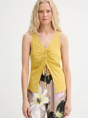 Renewed bluzka creative upcycling damska kolor żółty gładka Renewed INTU x Answear