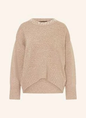 Repeat Sweter Z Ozdobnymi Kamykami braun
