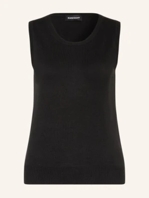 Repeat Top Z Dzianiny schwarz