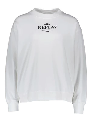 Replay Bluza w kolorze białym rozmiar: L