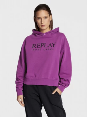 Replay Bluza W3711C.000.23358P Fioletowy Regular Fit