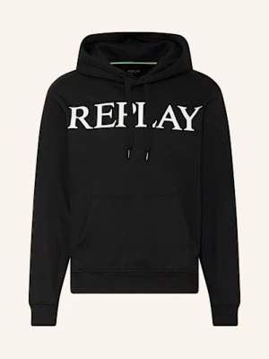 Replay Bluza Z Kapturem schwarz