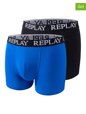Replay Bokserki (2 pary) w kolorze niebieskim i czarnym rozmiar: XL