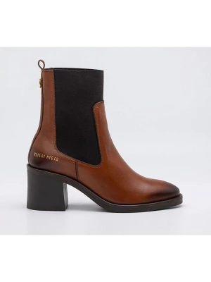 Replay Botki w kolorze jasnobrązowym rozmiar: 38