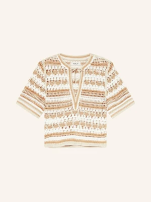 Replay Dzianinowa Koszulka beige
